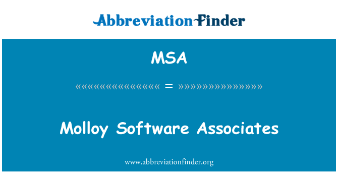 MSA: Molloy Software Asociatii