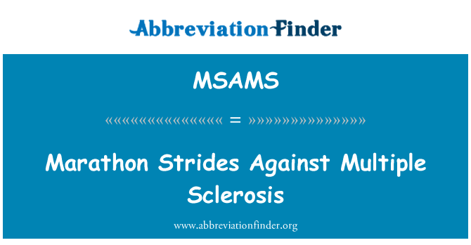 MSAMS: Camau breision marathon erbyn sglerosis ymledol