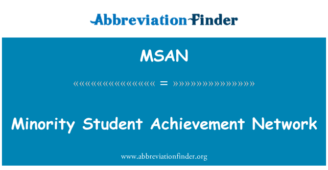 MSAN: Menšina studentů úspěch síť