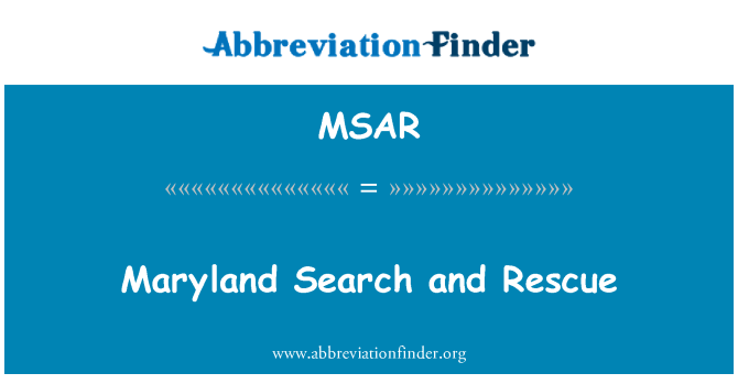 MSAR: Maryland pátracích a záchranných