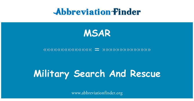 MSAR: Στρατιωτική έρευνα και διάσωση