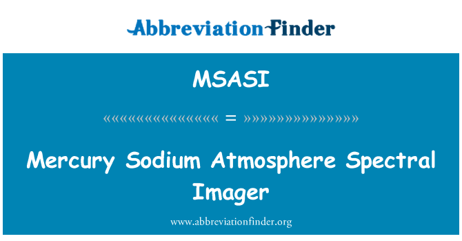 MSASI: الزئبق الصوديوم جو التصوير الطيفي