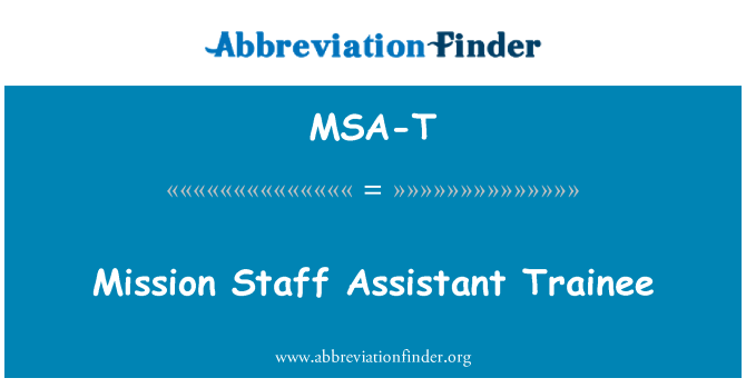 MSA-T: Missió personal ajudant en pràctiques