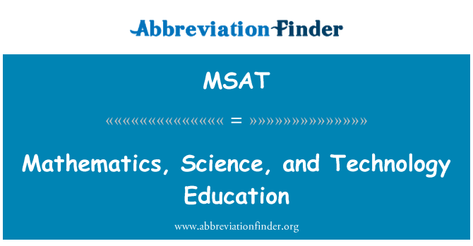 MSAT: Matematiky, vedy a techniky vzdelávania