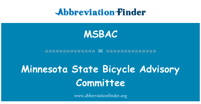 MSBAC: הוועדה המייעצת של אופניים מדינת מינסוטה