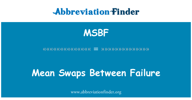 MSBF: זאת אומרת חילופי בין כשל