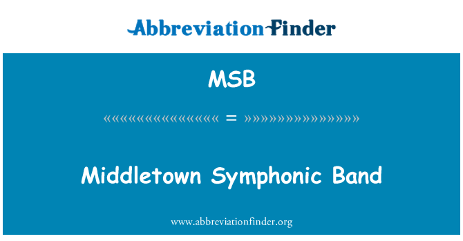 MSB: Middletown symfonisk Band
