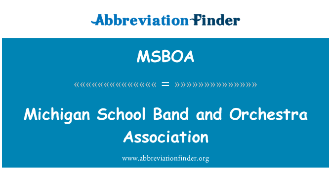 MSBOA: Michigan Skolekorps og orkester Association