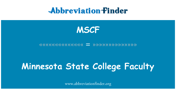 MSCF: Minnesota státní škola fakulta