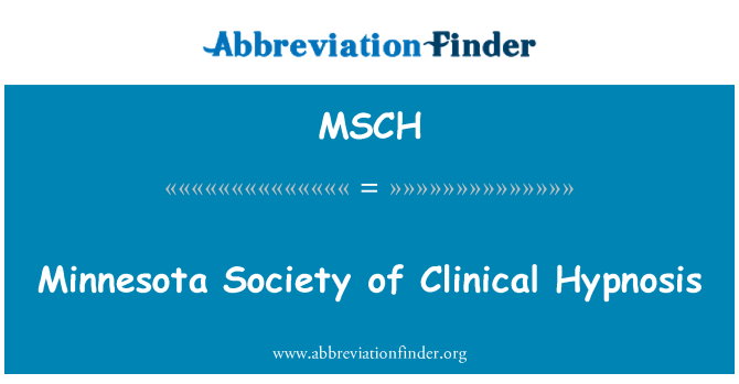 MSCH: מינסוטה החברה של היפנוזה קלינית