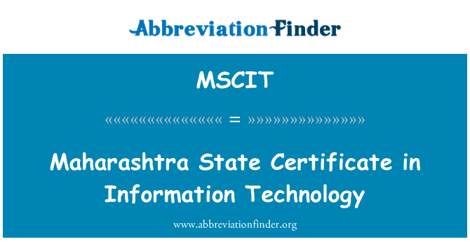 MSCIT: Sètifika Maharashtra leta nan enfòmasyon teknoloji