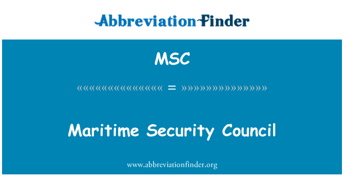 MSC: Conseil de la sécurité maritime