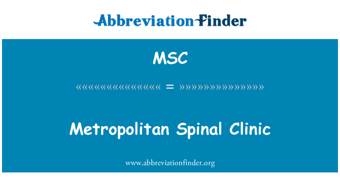 MSC: Metropolitan spinale kliniek