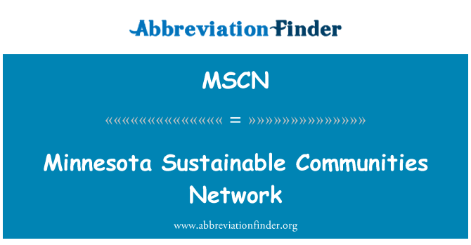 MSCN: Xarxa de comunitats sostenibles de Minnesota