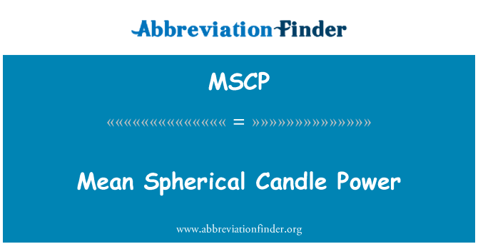 MSCP: Significa poder vela esférica