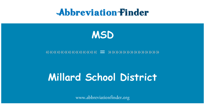 MSD: Millard School District