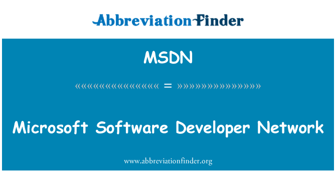 MSDN: Software společnosti Microsoft Developer Network
