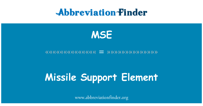 MSE: Element de suport de míssils