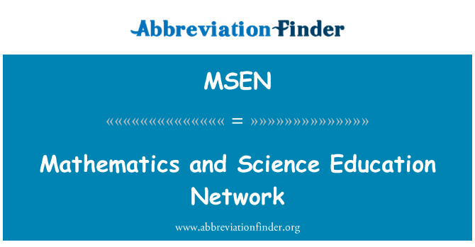 MSEN: Matematika u Xjenza tan-netwerk tal-Edukazzjoni