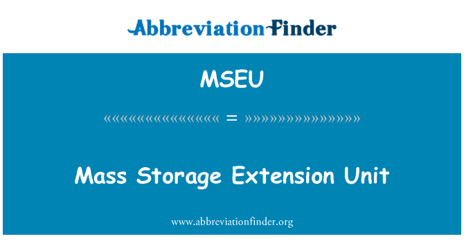MSEU: Mass Storage udvidelse enhed