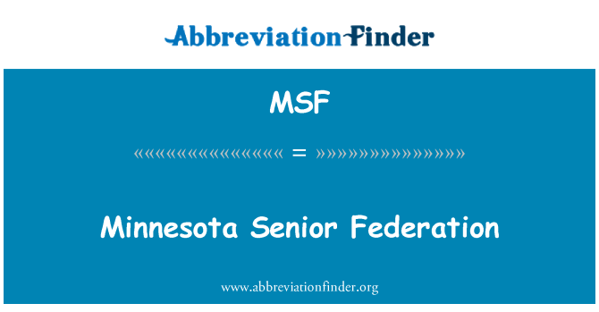 MSF: Minnesota Senior Federatie