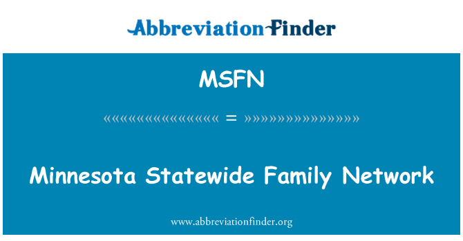 MSFN: Rhwydwaith teulu Statewide Minnesota