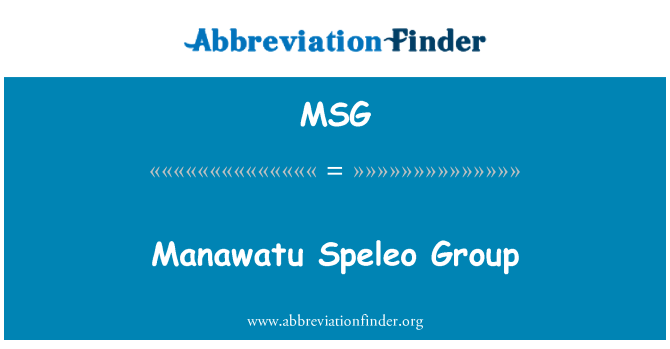MSG: Manawatu Speleo Group
