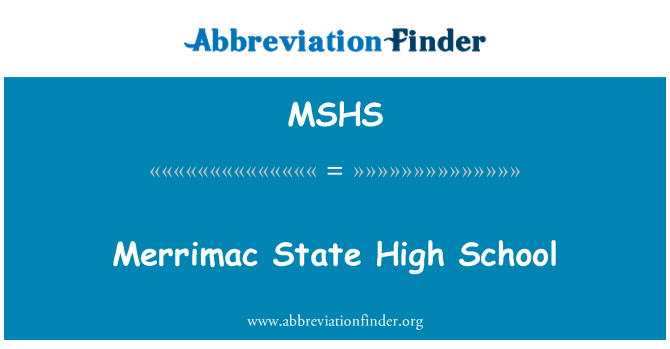 MSHS: Merrimac State High School