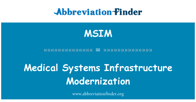 MSIM: Modernizaciju infrastrukture medicinski sustavi