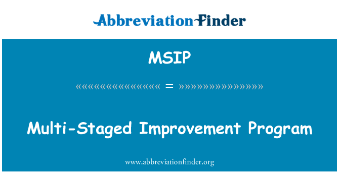 MSIP: Multi trinvis forbedring Program