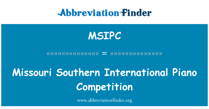 MSIPC: Missouri Southern International Piano Competition