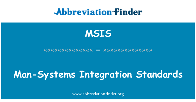 MSIS: 人系统集成标准