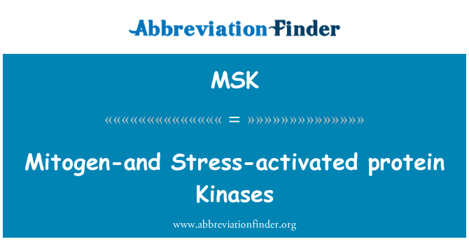 MSK: Mitogen- og Stress-aktivert protein kinaser