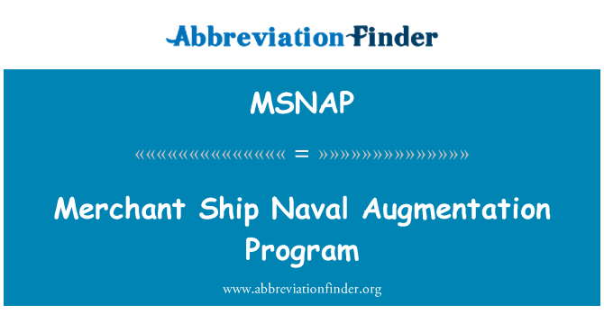 MSNAP: Vaixell mercant augment Naval programa