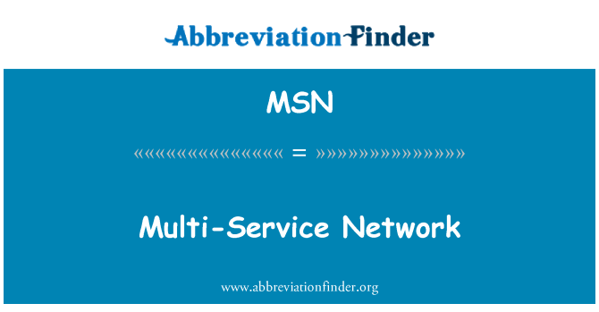 MSN: Множество услуги мрежа