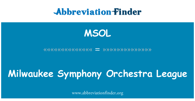 MSOL: Milwaukee symfonický orchestr liga