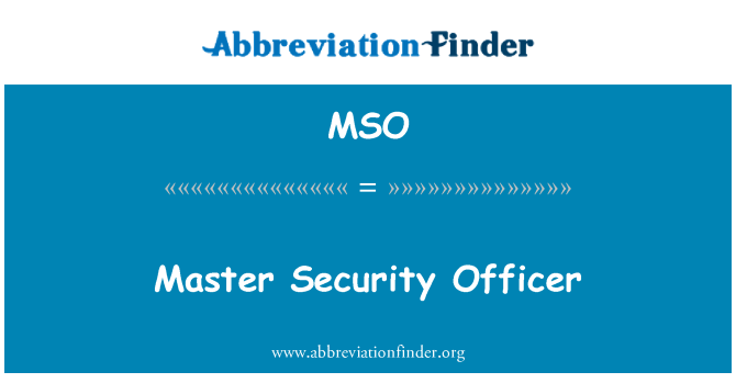 MSO: Ofisye sekirite mèt