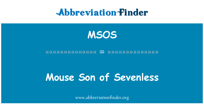 MSOS: Myš syn Sevenless