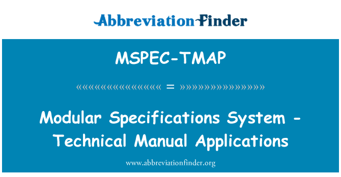 MSPEC-TMAP: Spécifications modilè sistèm - teknik aplikasyon manyèl