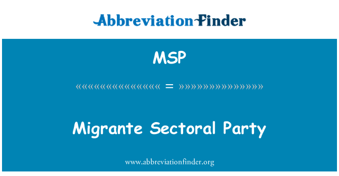 MSP: Migrante sektoriaus šalis