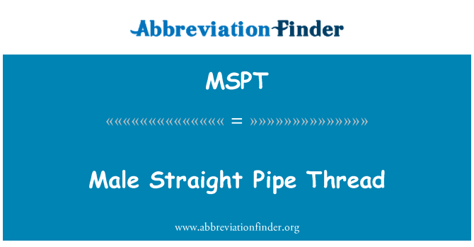 MSPT: Filettatura maschio dritto