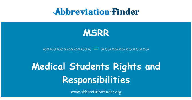 MSRR: Studenti medicíny práva a povinnosti