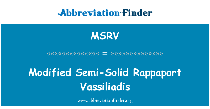 MSRV: Modifikované polotuhé Rappaport Vassiliadis