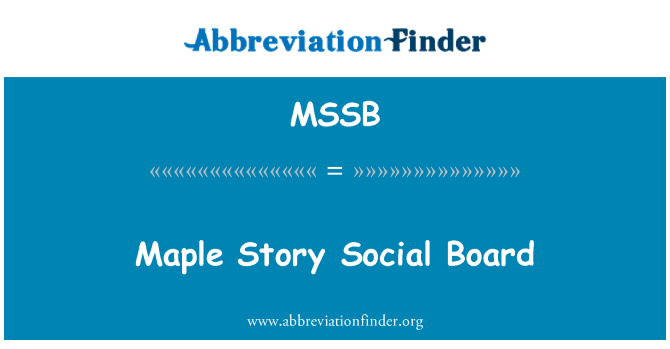 MSSB: Maple Story soziale Board