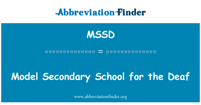 MSSD: Model Secondary School for døve