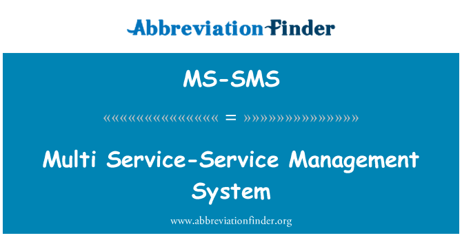 MS-SMS: System rheoli gwasanaeth amlasiantaethol