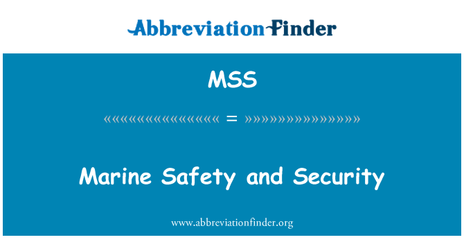 MSS: Pomorske varnosti in zaščite