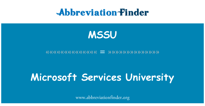 MSSU: Universidad de servicios Microsoft