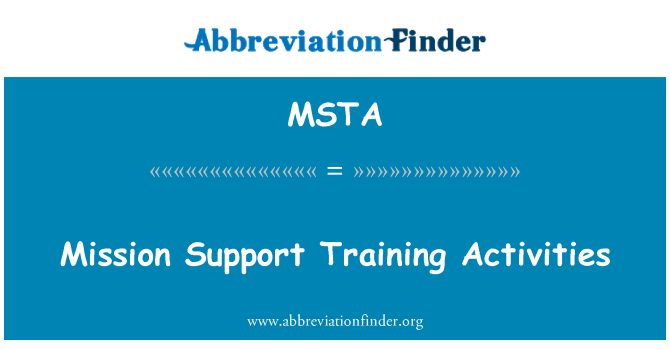 MSTA: 特派團支助培訓活動