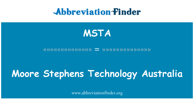 MSTA: Moore Stephens technologijos Australija
